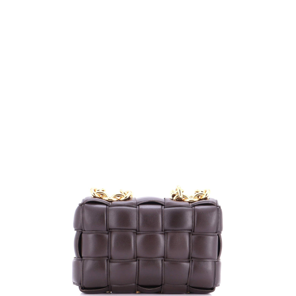 Cassette Chain Crossbody Bag Padded Maxi Intrecciato Leather