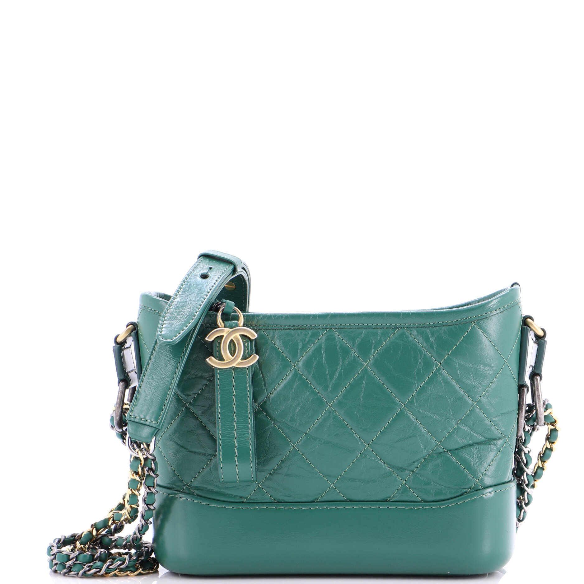 Gabrielle Hobo Quilted Aged Calfskin Small