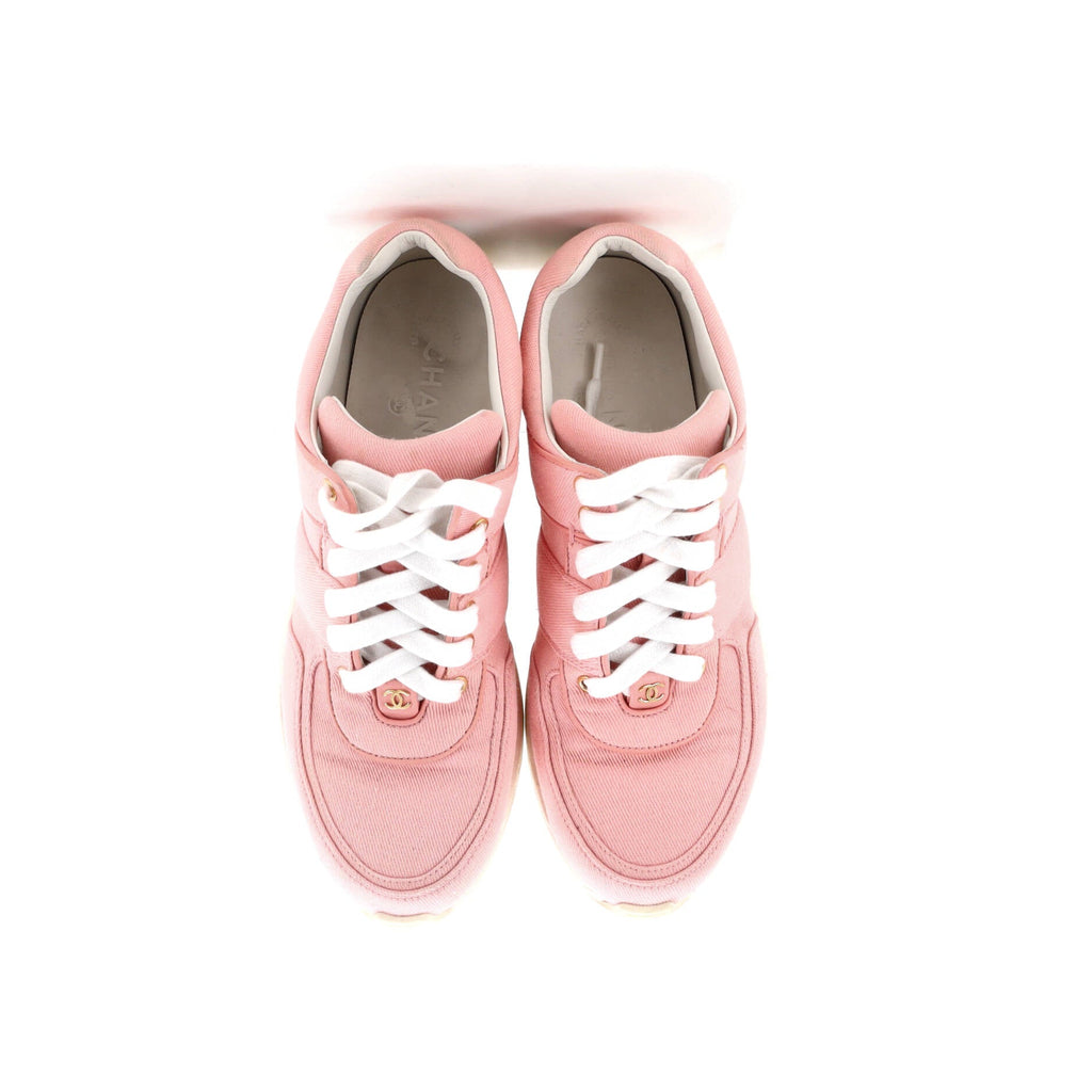 Women's CC Lace Up Sneakers Canvas with Leather