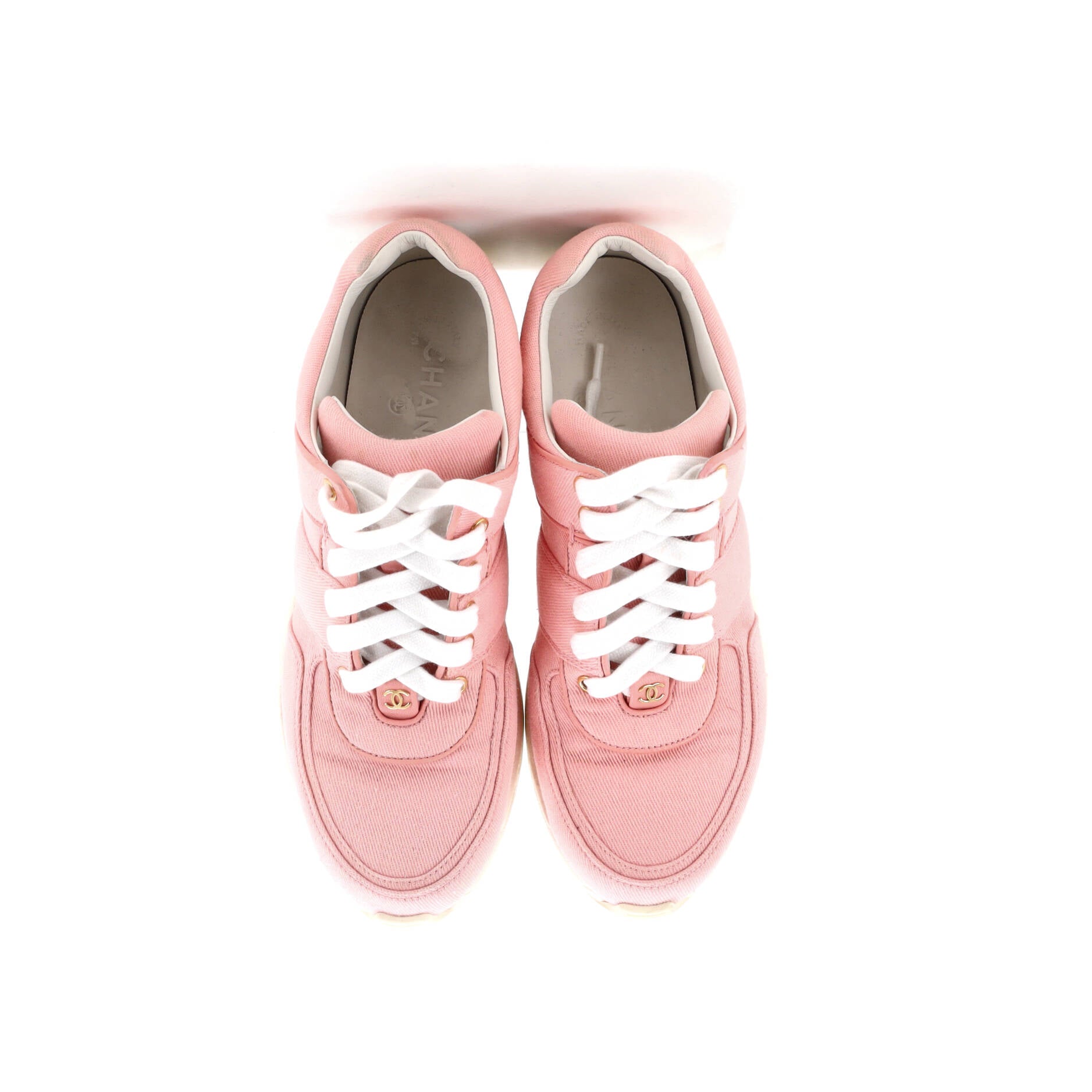 Women's CC Lace Up Sneakers Canvas with Leather