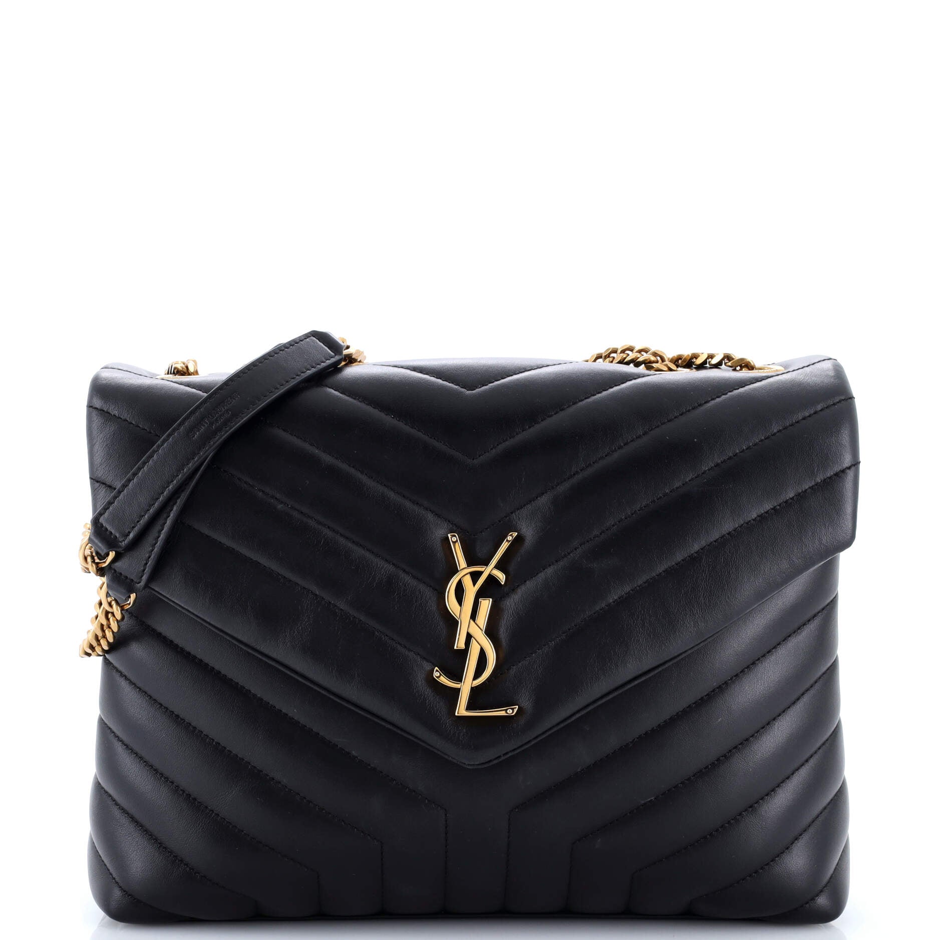 Loulou Shoulder Bag Matelasse Chevron Leather Medium