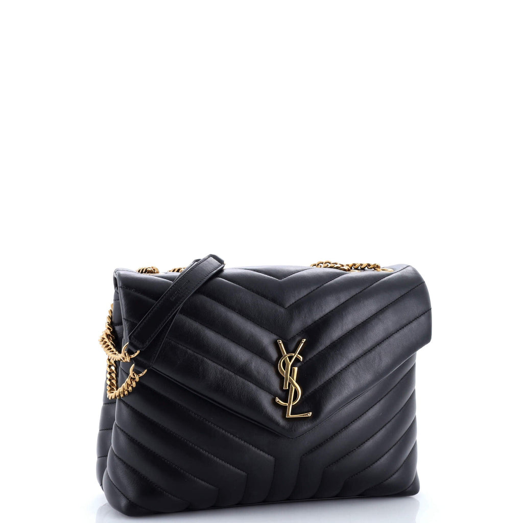 Loulou Shoulder Bag Matelasse Chevron Leather Medium