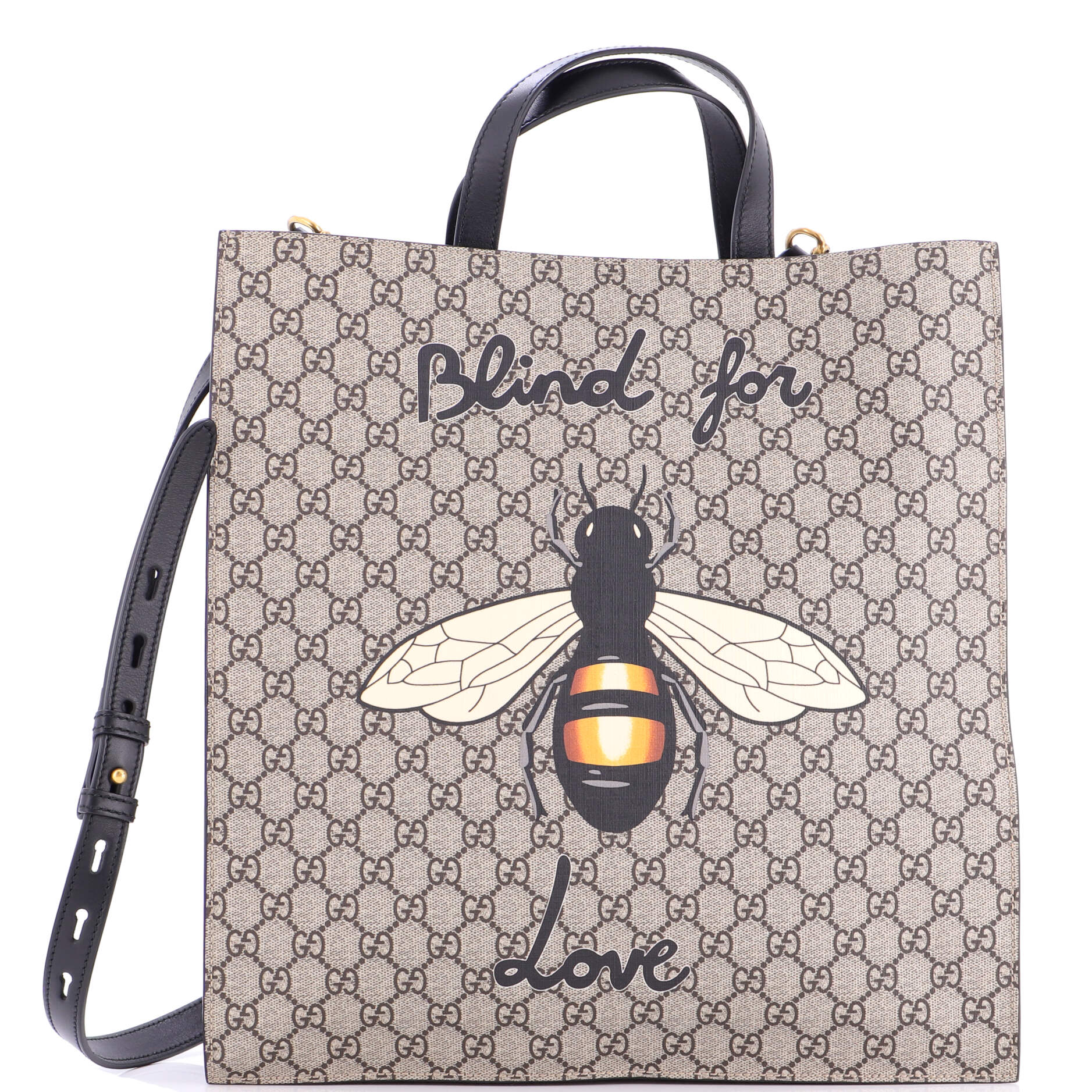 Convertible Soft Open Tote Printed GG Coated Canvas Tall