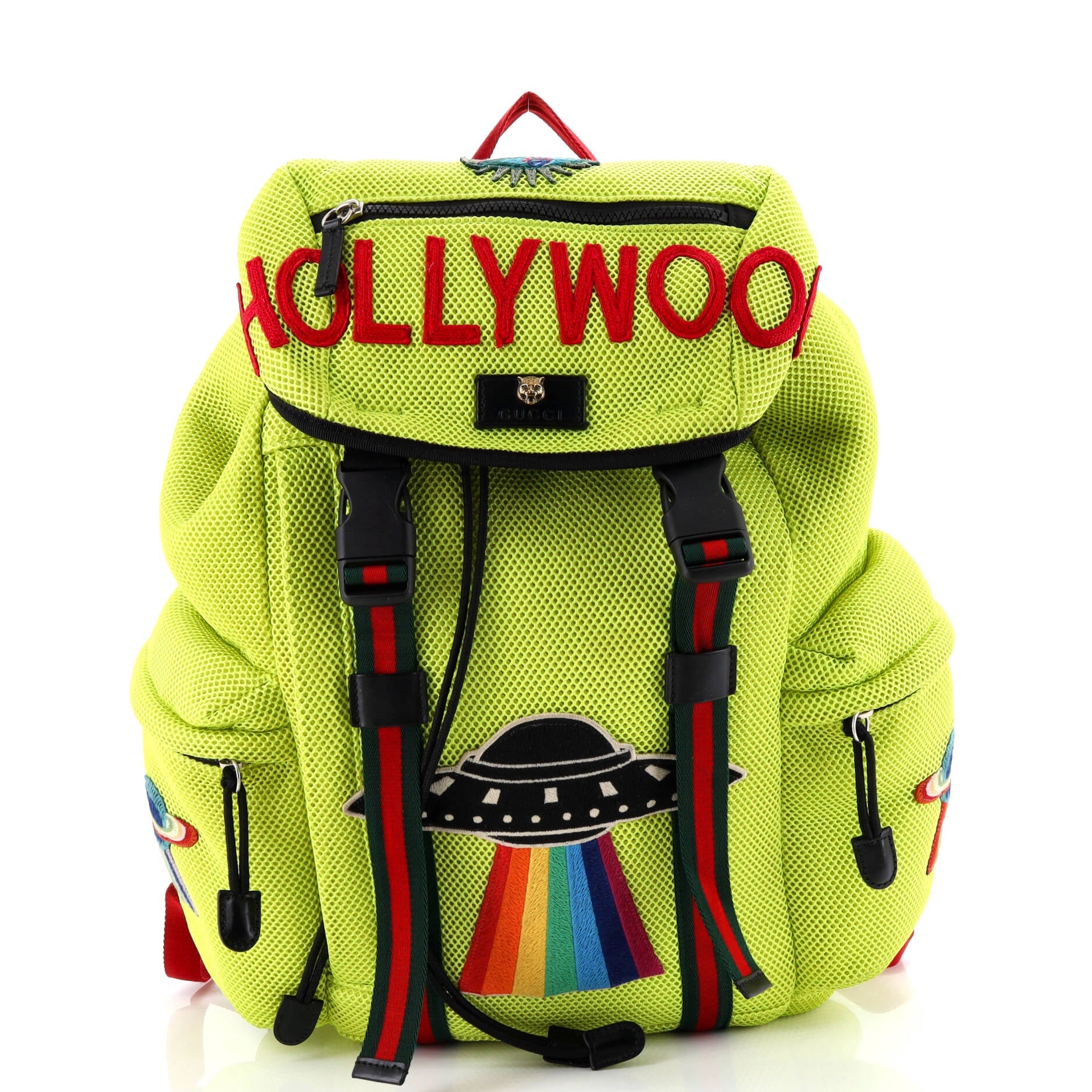 Hollywood Backpack Embroidered Mesh Large