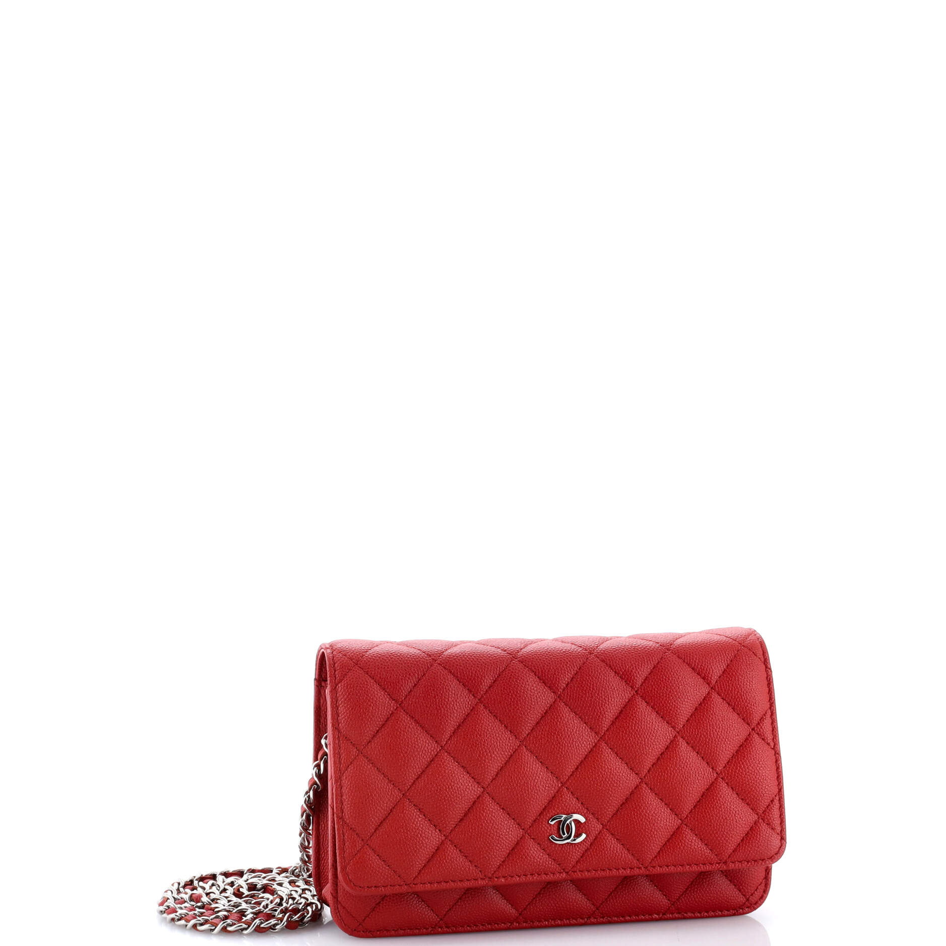 Wallet on Chain Quilted Caviar