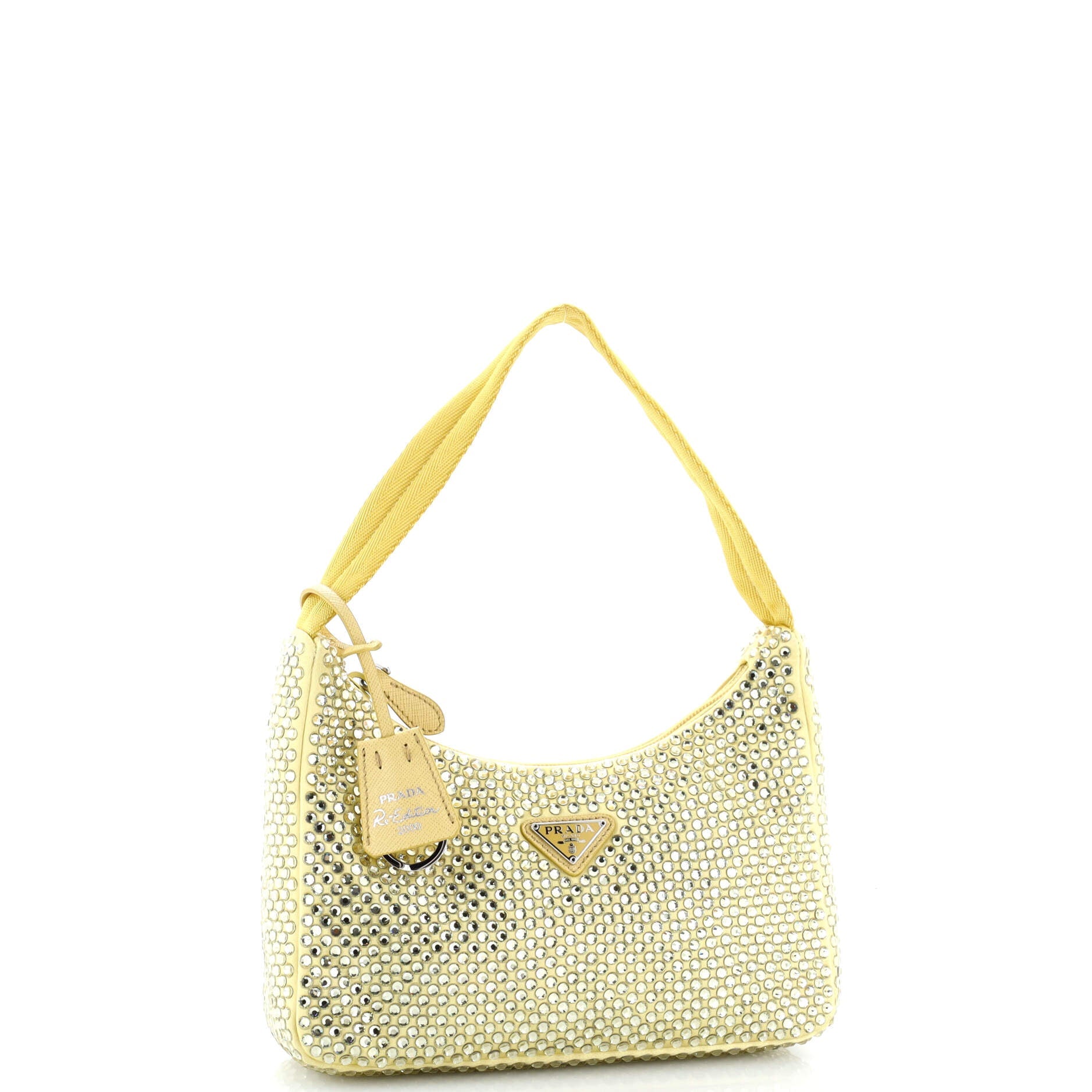 Re-Edition 2000 Hobo Crystal Embellished Satin Mini