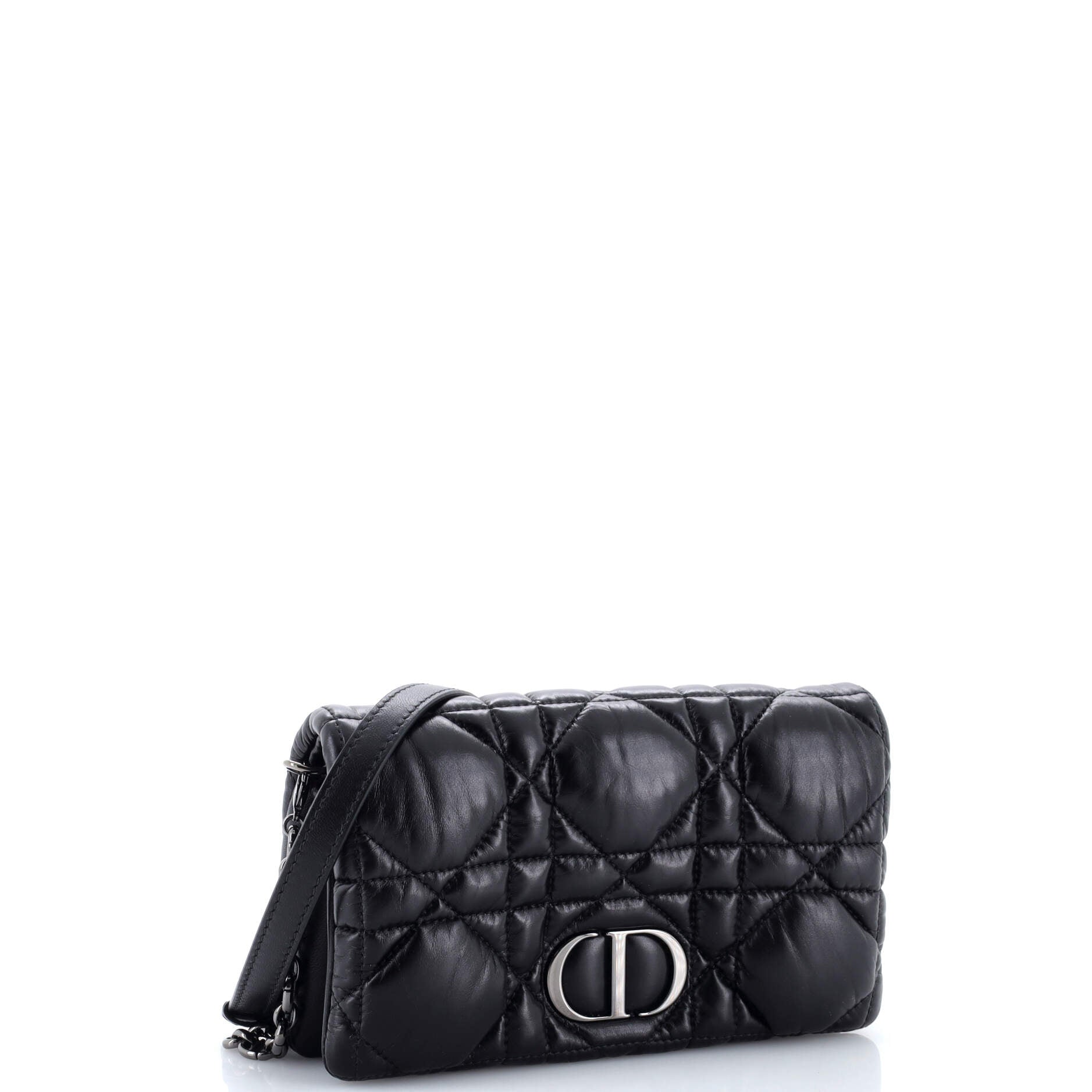 Caro Flap Pouch with Chain Macrocannage Quilt Calfskin Mini
