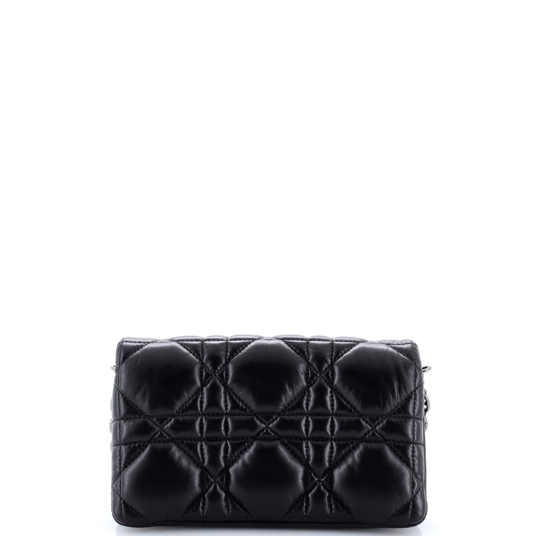 Caro Flap Pouch with Chain Macrocannage Quilt Calfskin Mini