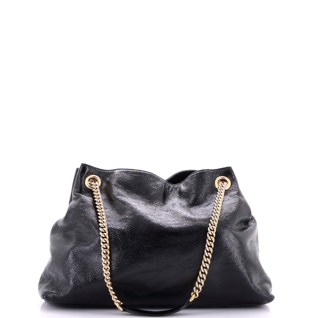 Soho Chain Strap Shoulder Bag Patent Medium