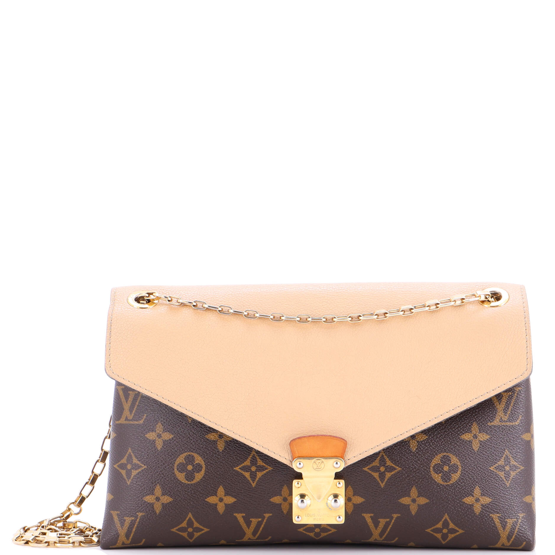 Pallas Chain Shoulder Bag Monogram Canvas and Calfskin
