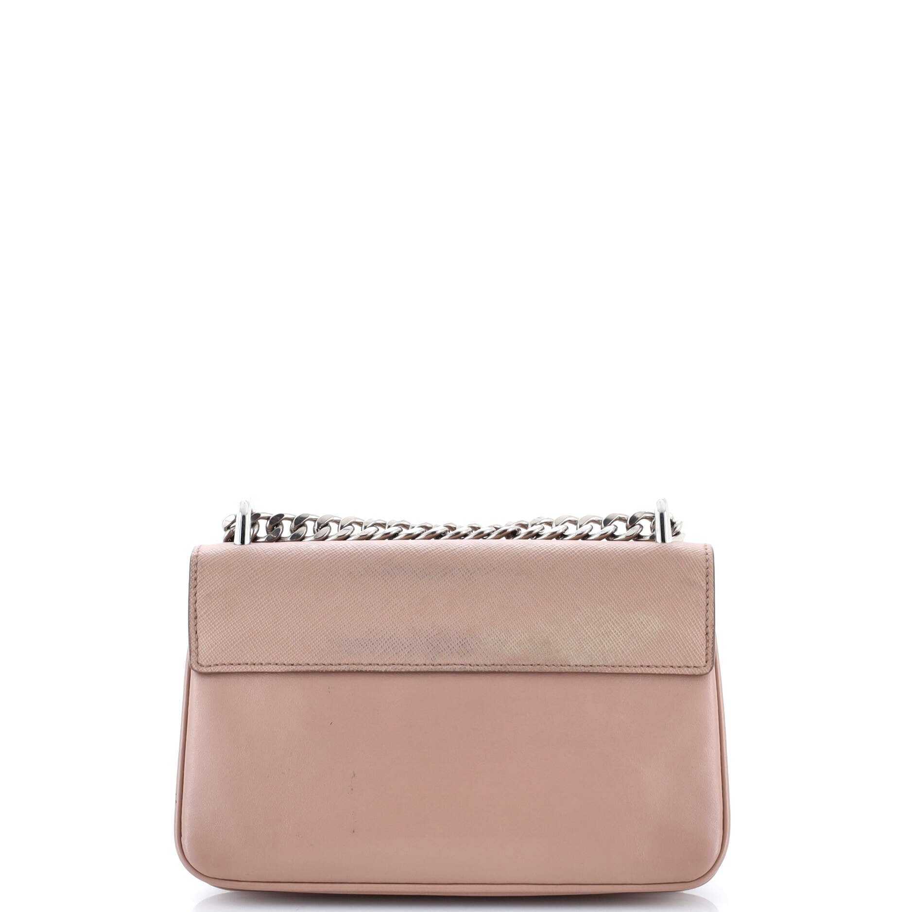 Chain Flap Crossbody Bag Saffiano and Soft Calf Small