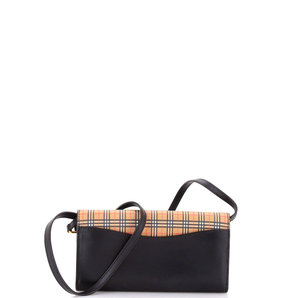 Henley Wallet on Chain Vintage Check Canvas and Leather