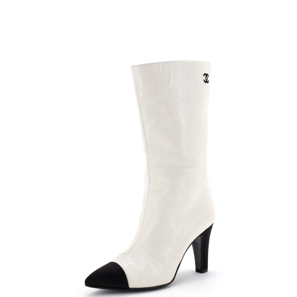 Women's Coco Gabrielle Signature Cap Toe Boots Leather