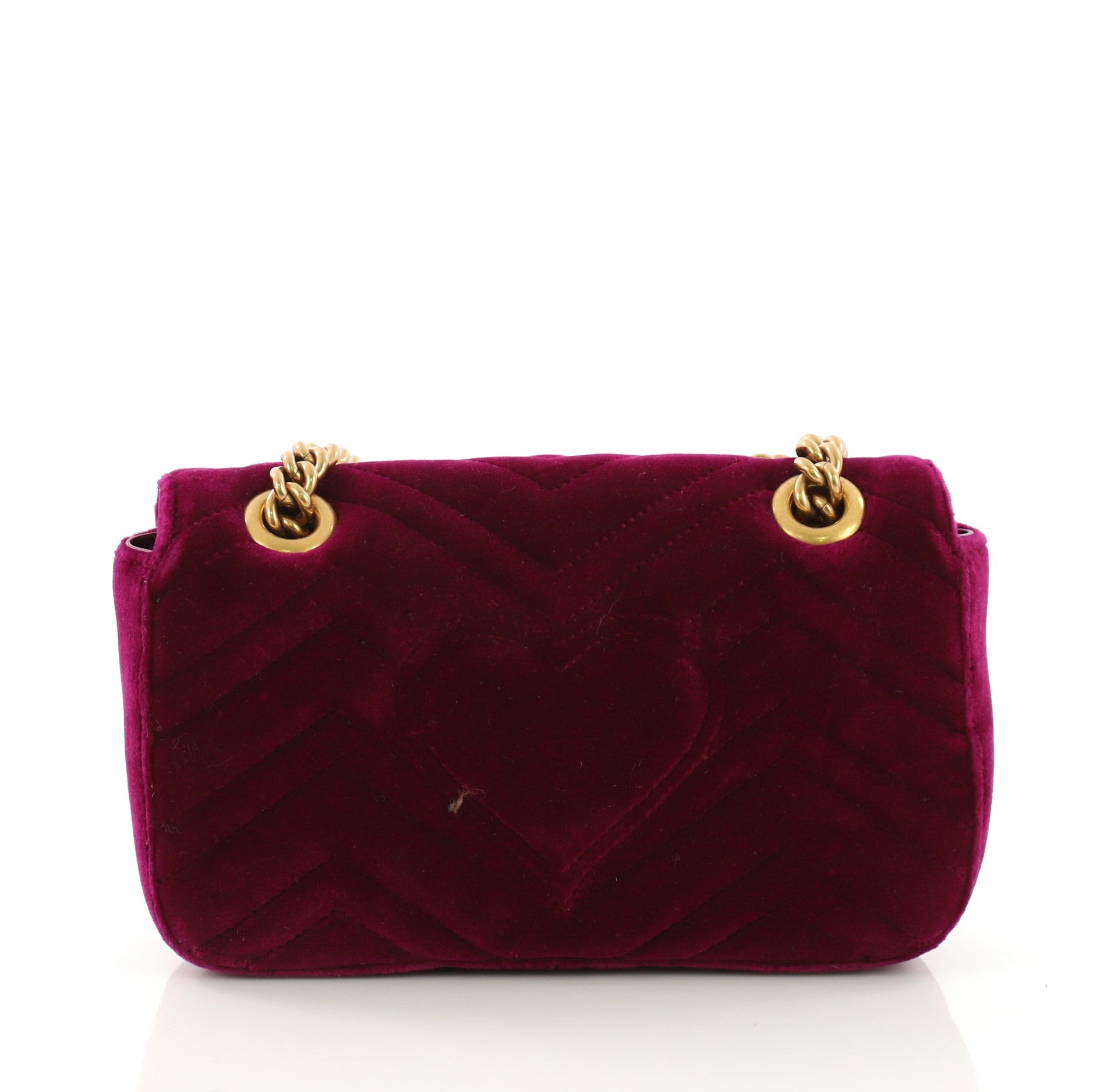 GG Marmont Flap Bag Matelasse Velvet Mini