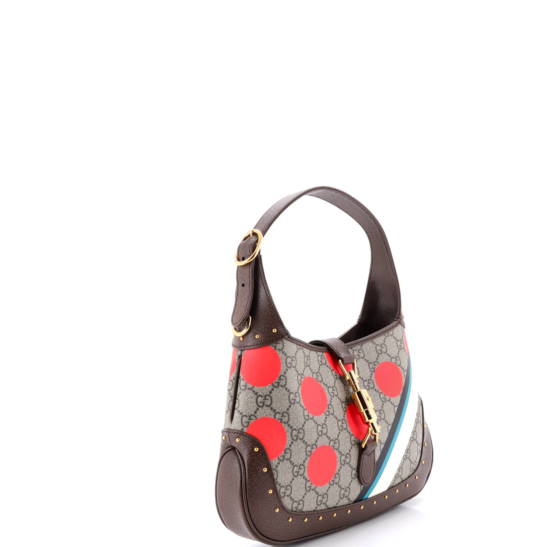 Jackie 1961 Hobo Studded Printed GG Coated Canvas Small
