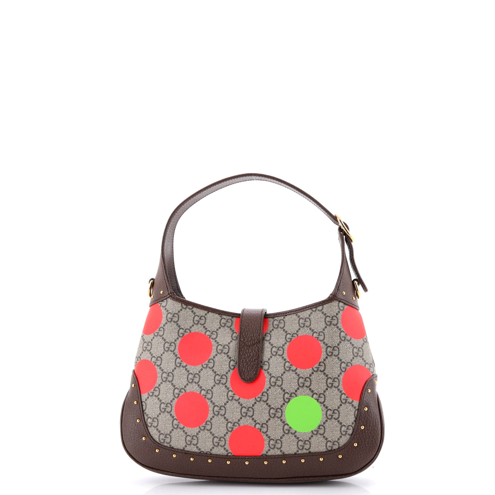 Jackie 1961 Hobo Studded Printed GG Coated Canvas Small