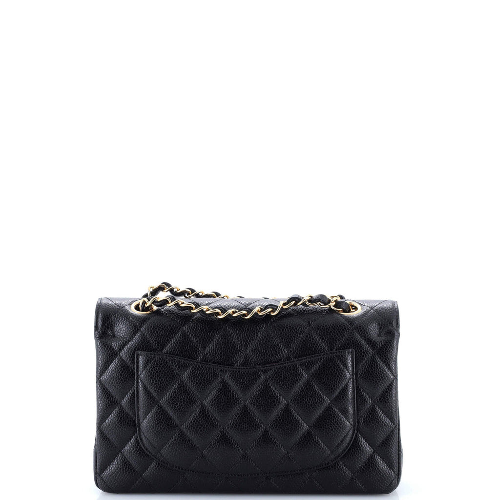 Classic Double Flap Bag Quilted Caviar Small