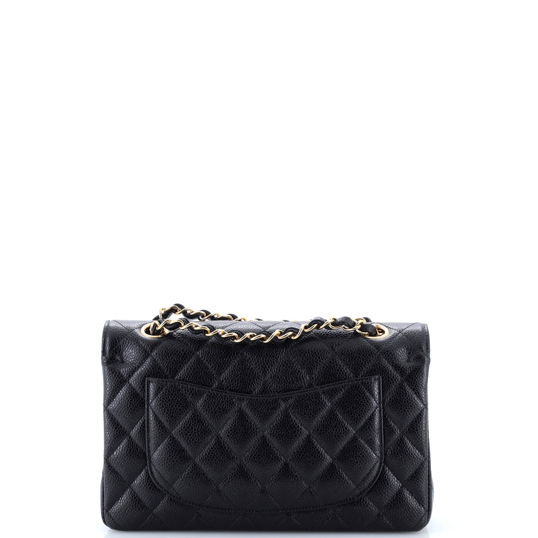Classic Double Flap Bag Quilted Caviar Small