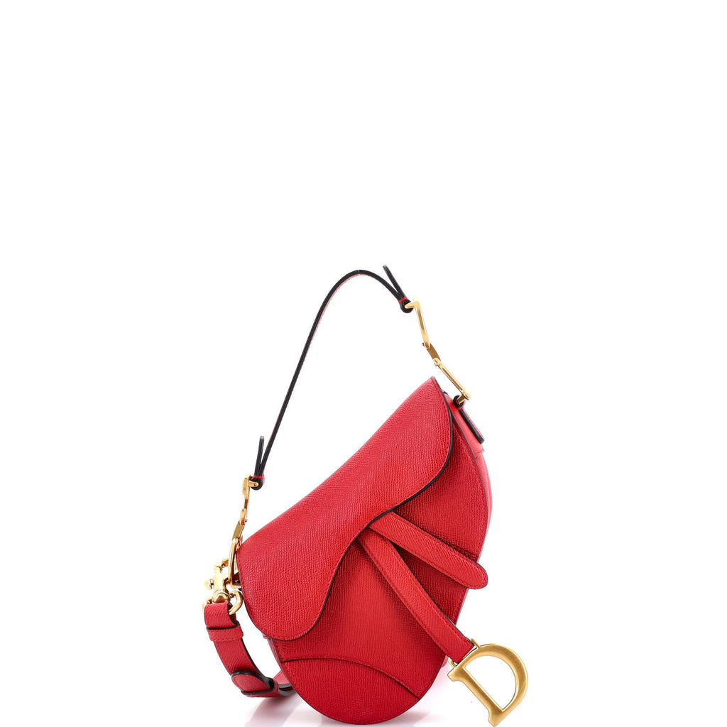 Saddle Handbag with Strap Leather Mini