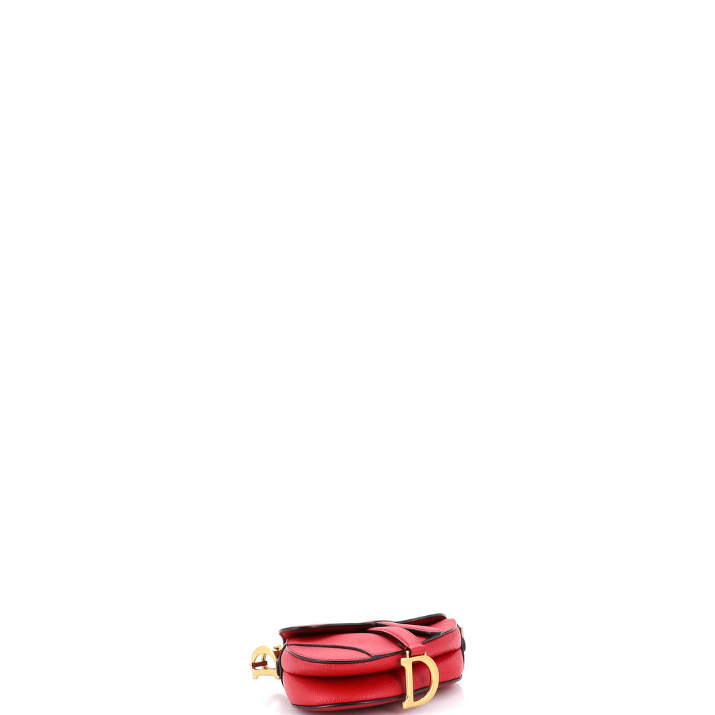 Saddle Handbag with Strap Leather Mini