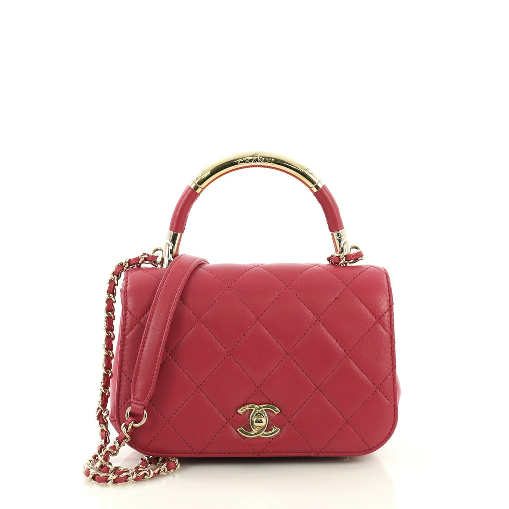 Carry Chic Flap Bag Quilted Lambskin Mini
