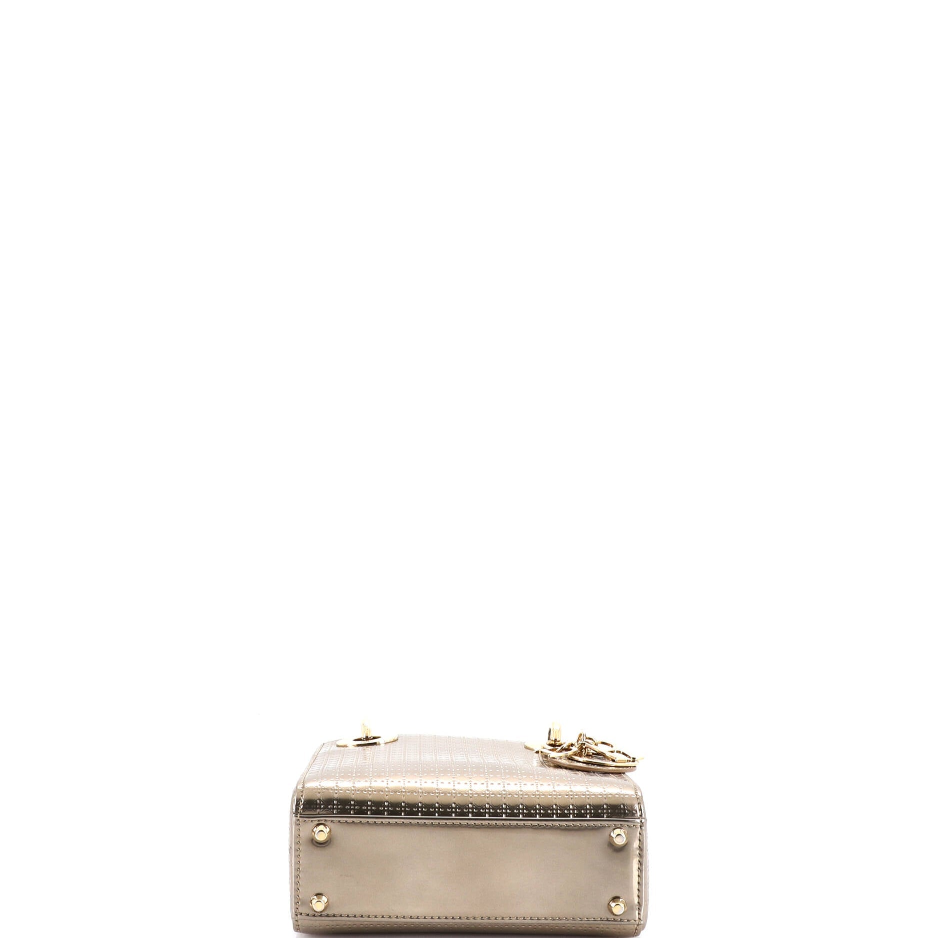Lady Dior Chain Bag Cannage Quilt Patent Mini