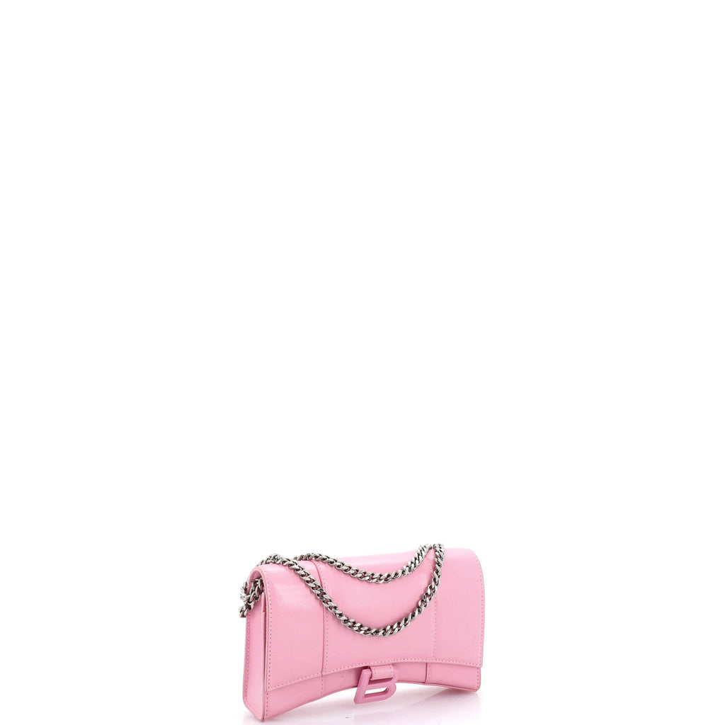Hourglass Chain Wallet Leather
