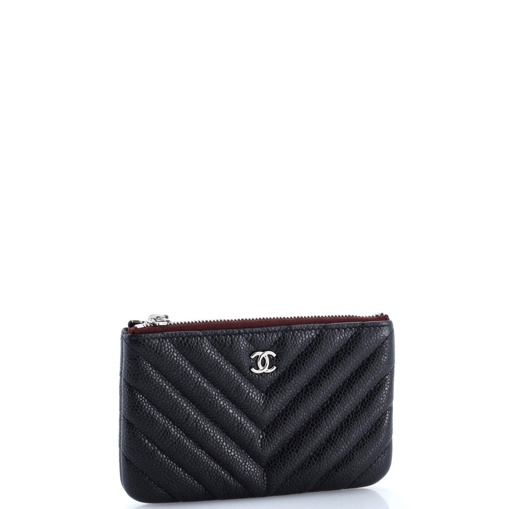 Classic O Case Pouch Chevron Caviar Mini