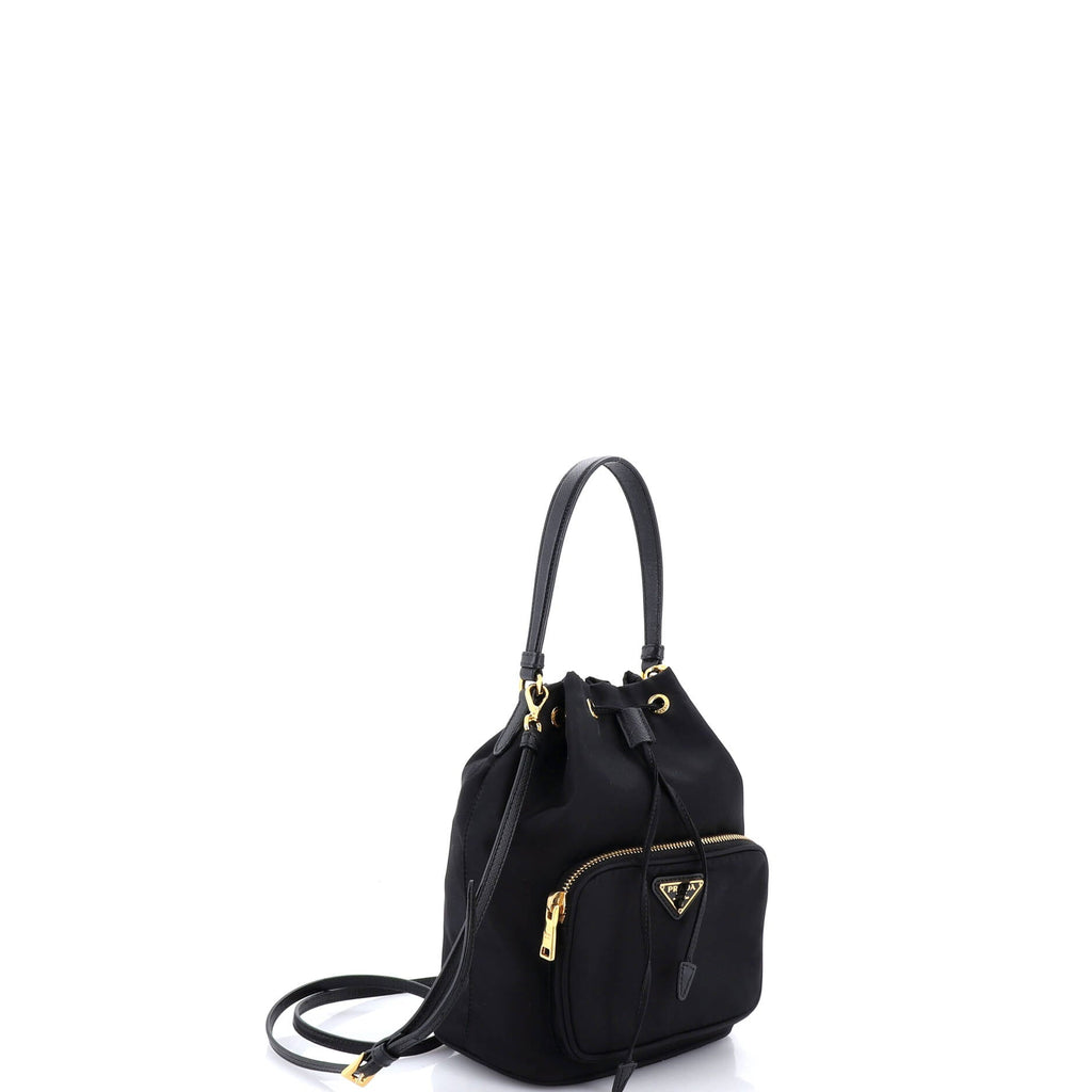 Duet Drawstring Bucket Bag Tessuto Small