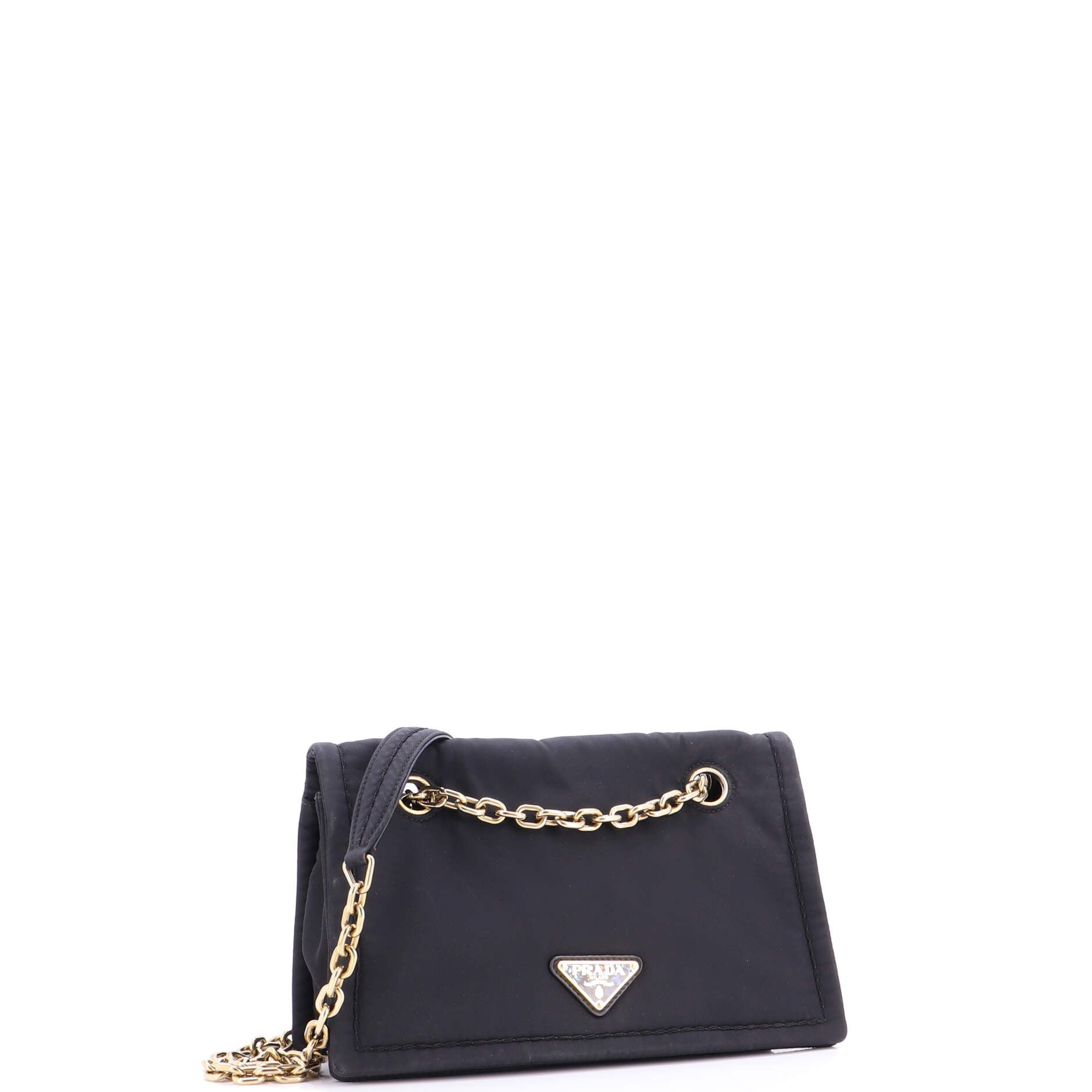 Padded Chain Flap Bag Tessuto Medium