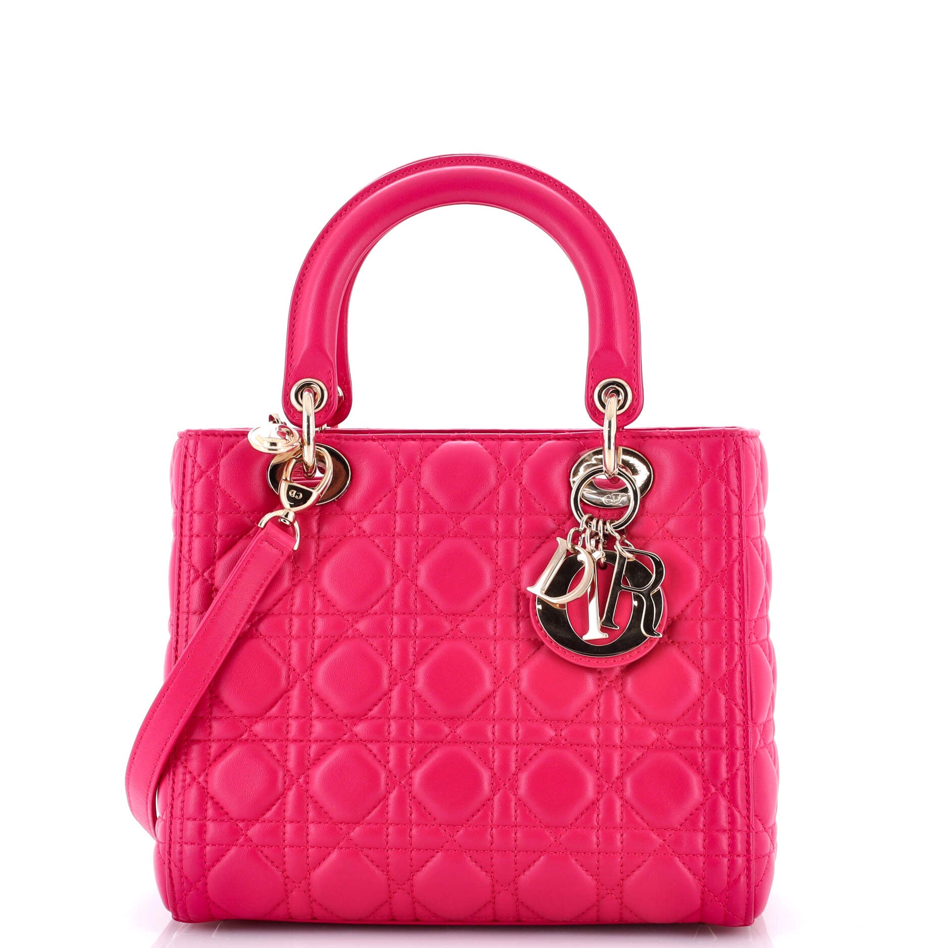 Lady Dior Bag Cannage Quilt Lambskin Medium