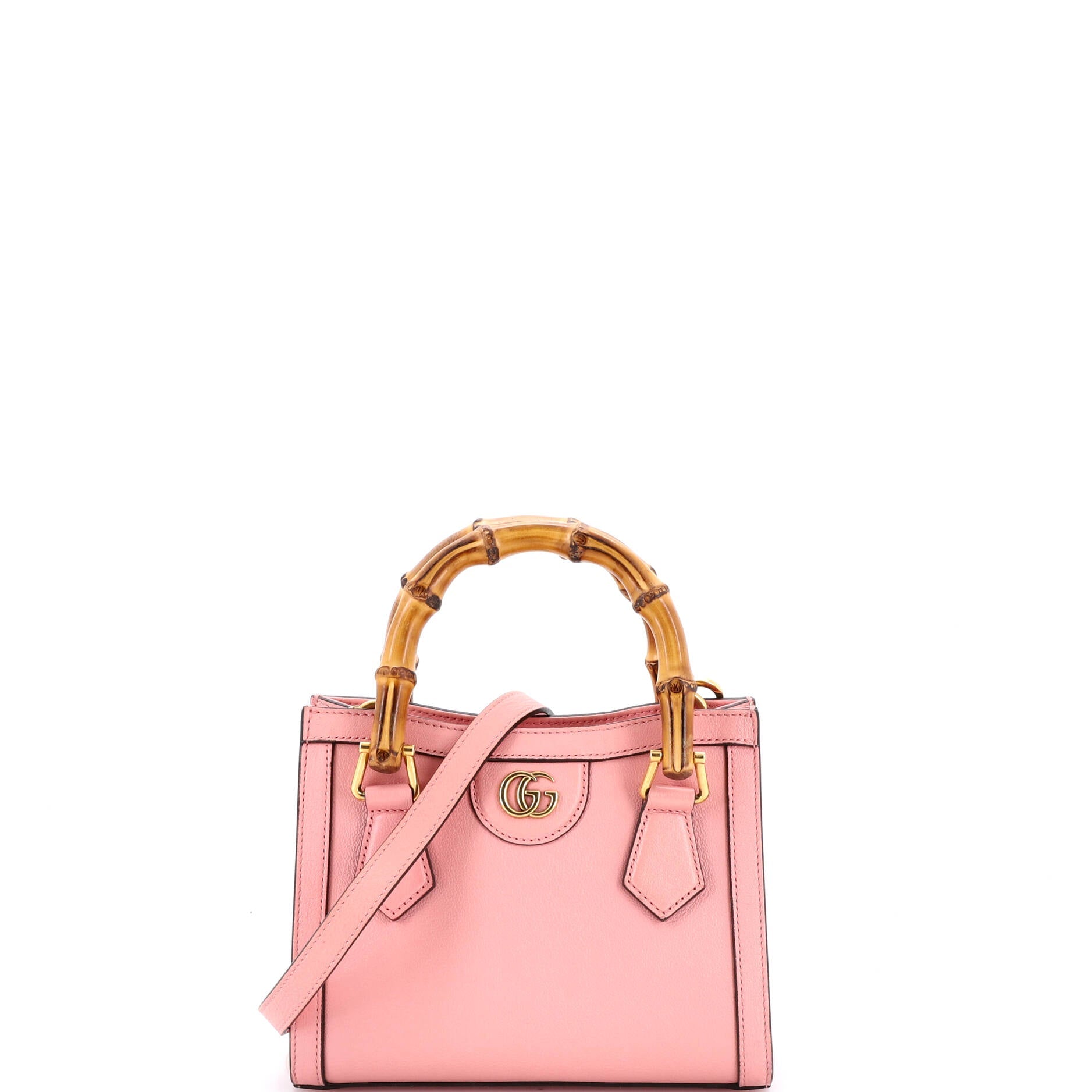 Diana NM Bamboo Handle Tote Leather Mini