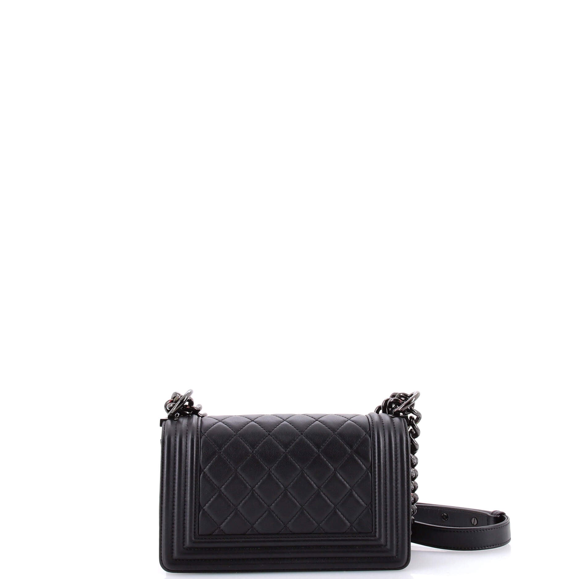 So Black Boy Flap Bag Quilted Lambskin Small