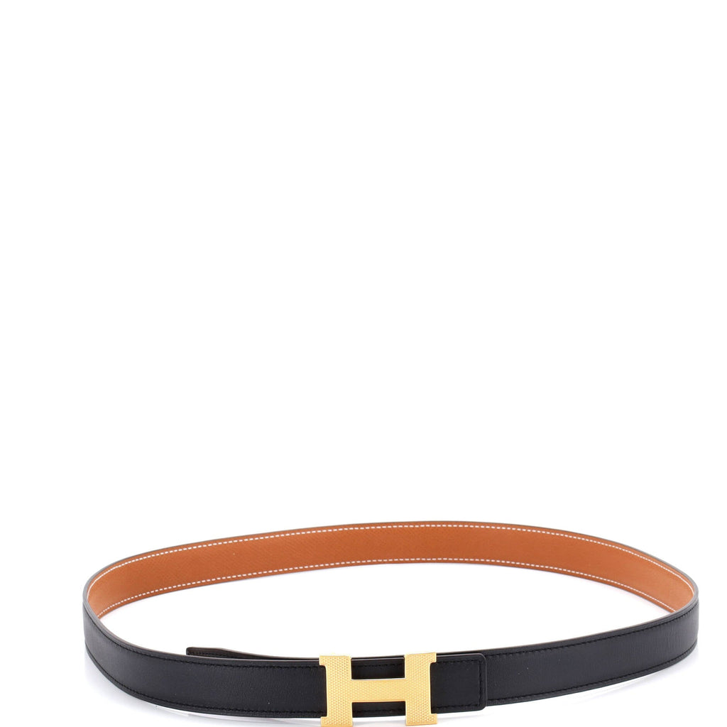 Constance Reversible Belt Leather with Guilloche Hardware Thin