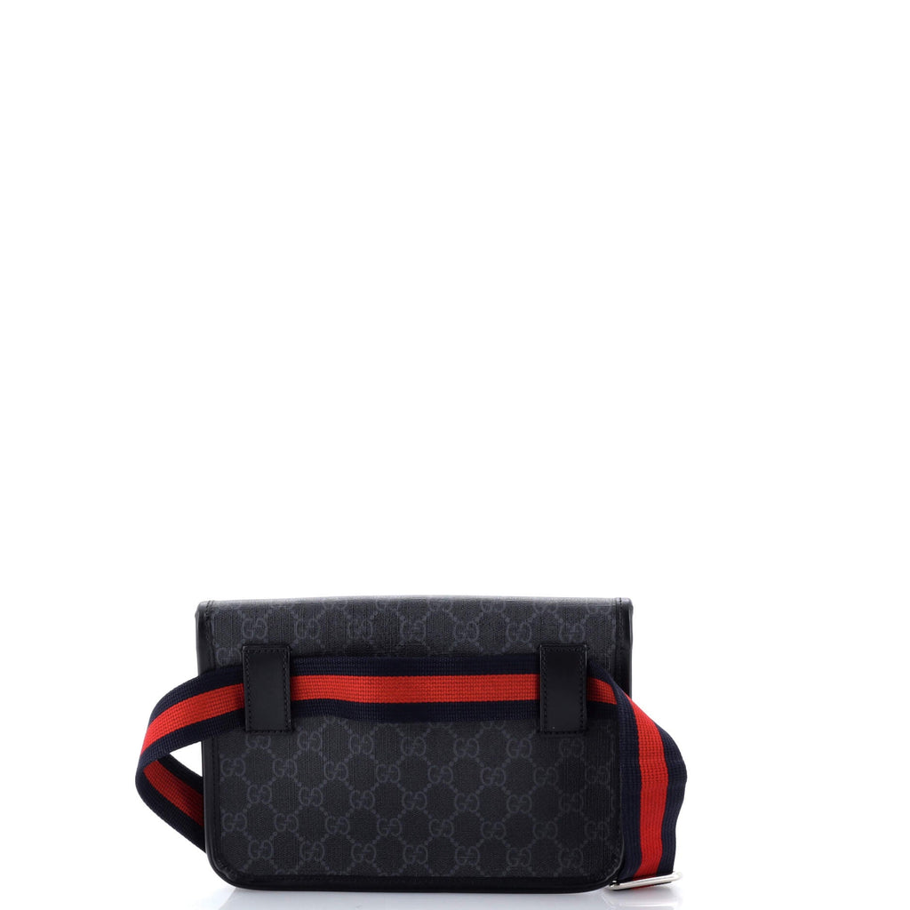 Web Flap Belt Bag GG Coated Canvas