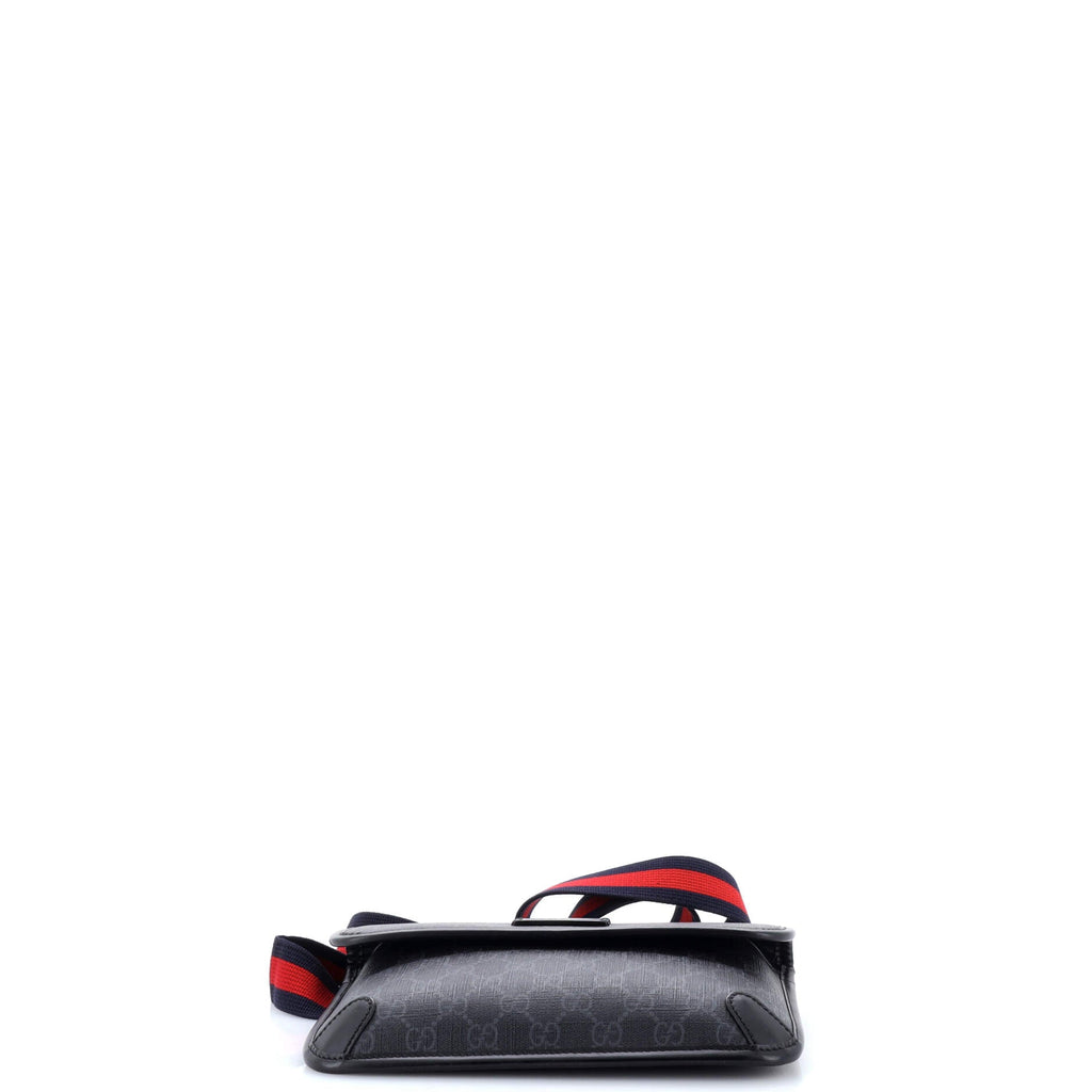 Web Flap Belt Bag GG Coated Canvas