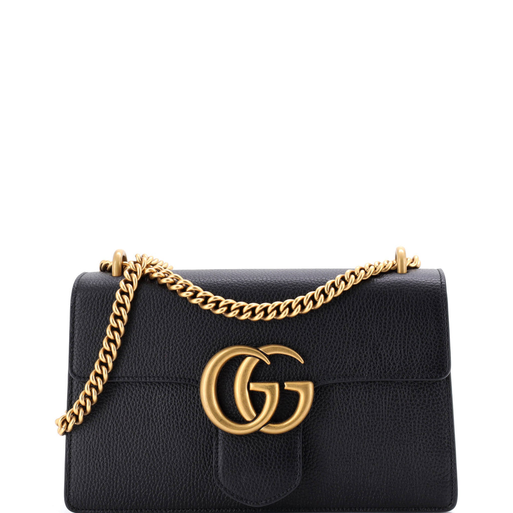 GG Marmont Chain Shoulder Bag Leather Medium