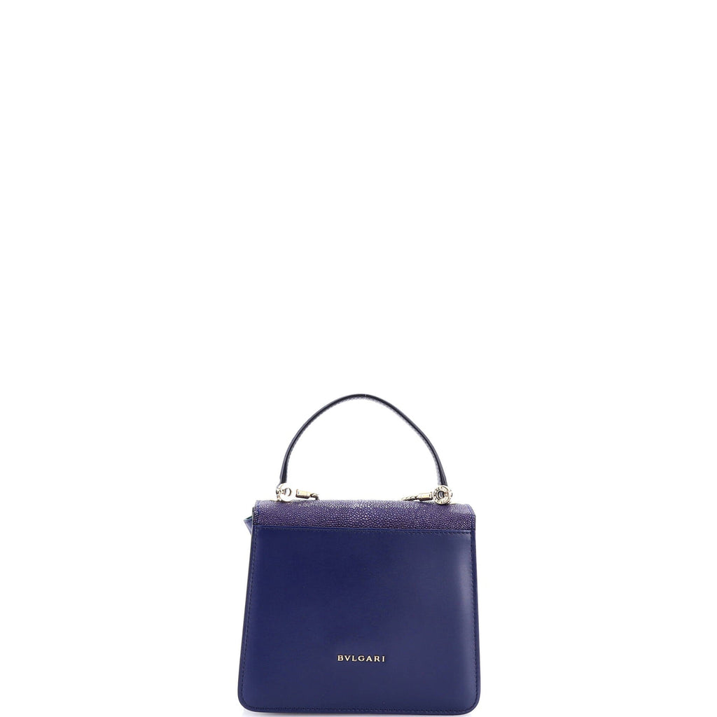 Serpenti Forever Top Handle Bag Leather and Stingray Small