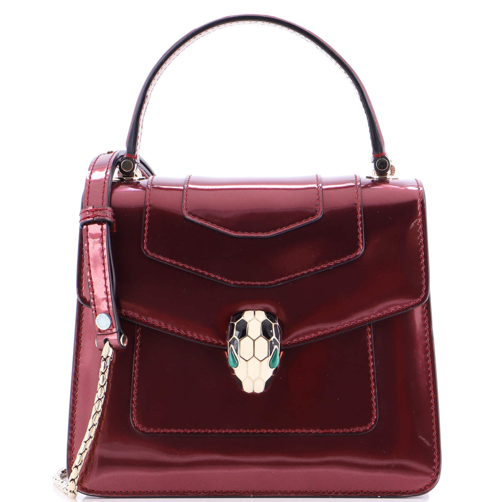 Serpenti Forever Top Handle Bag Leather Small