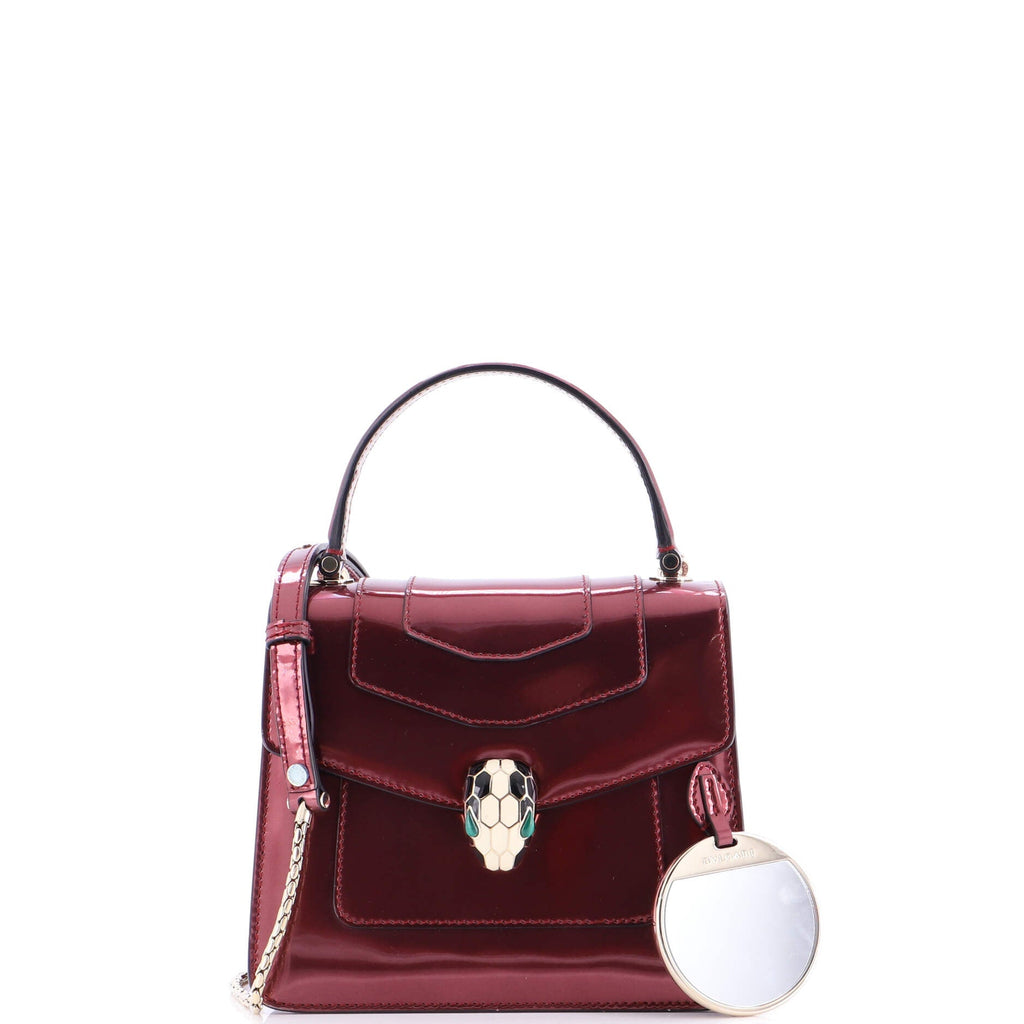 Serpenti Forever Top Handle Bag Leather Small