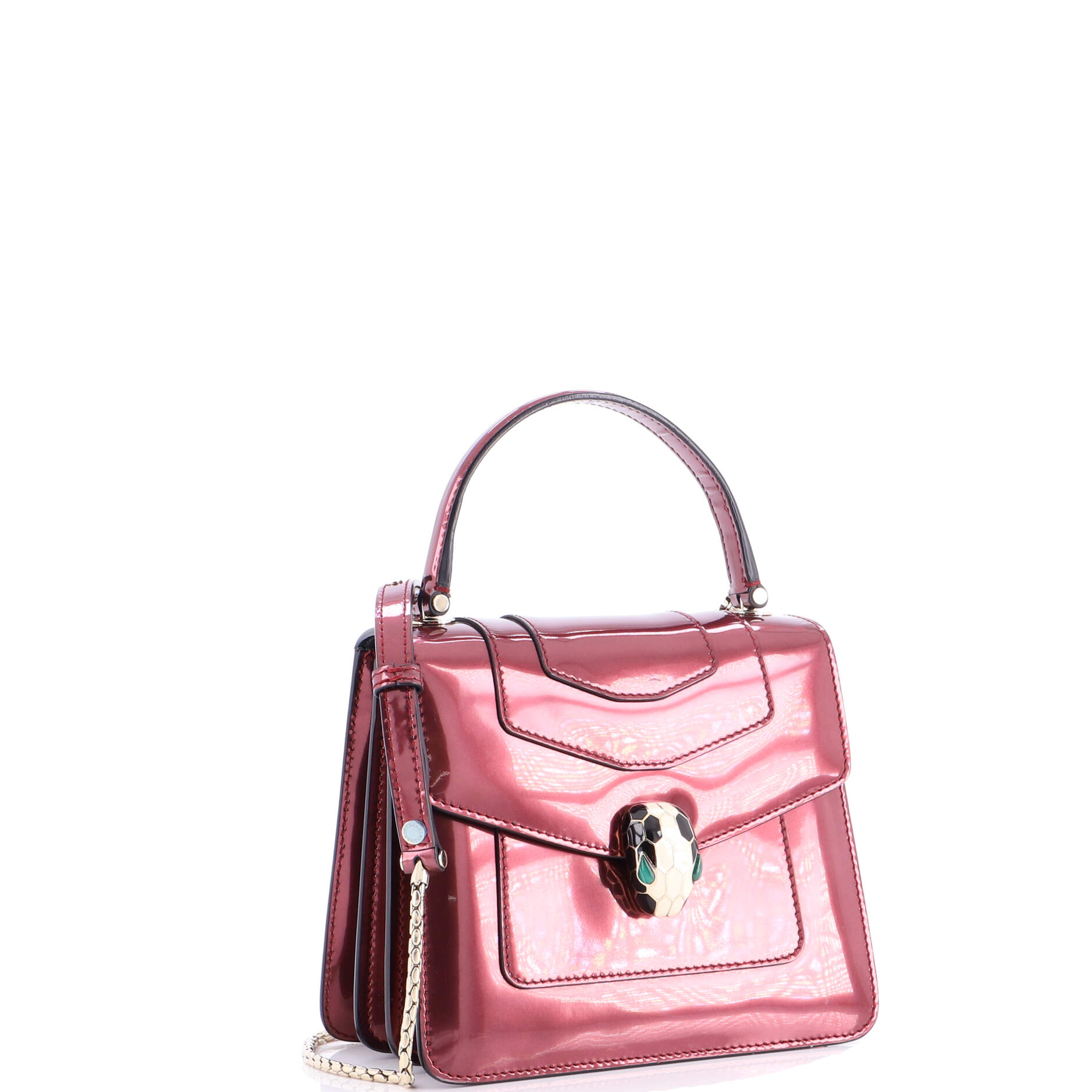 Serpenti Forever Top Handle Bag Leather Small