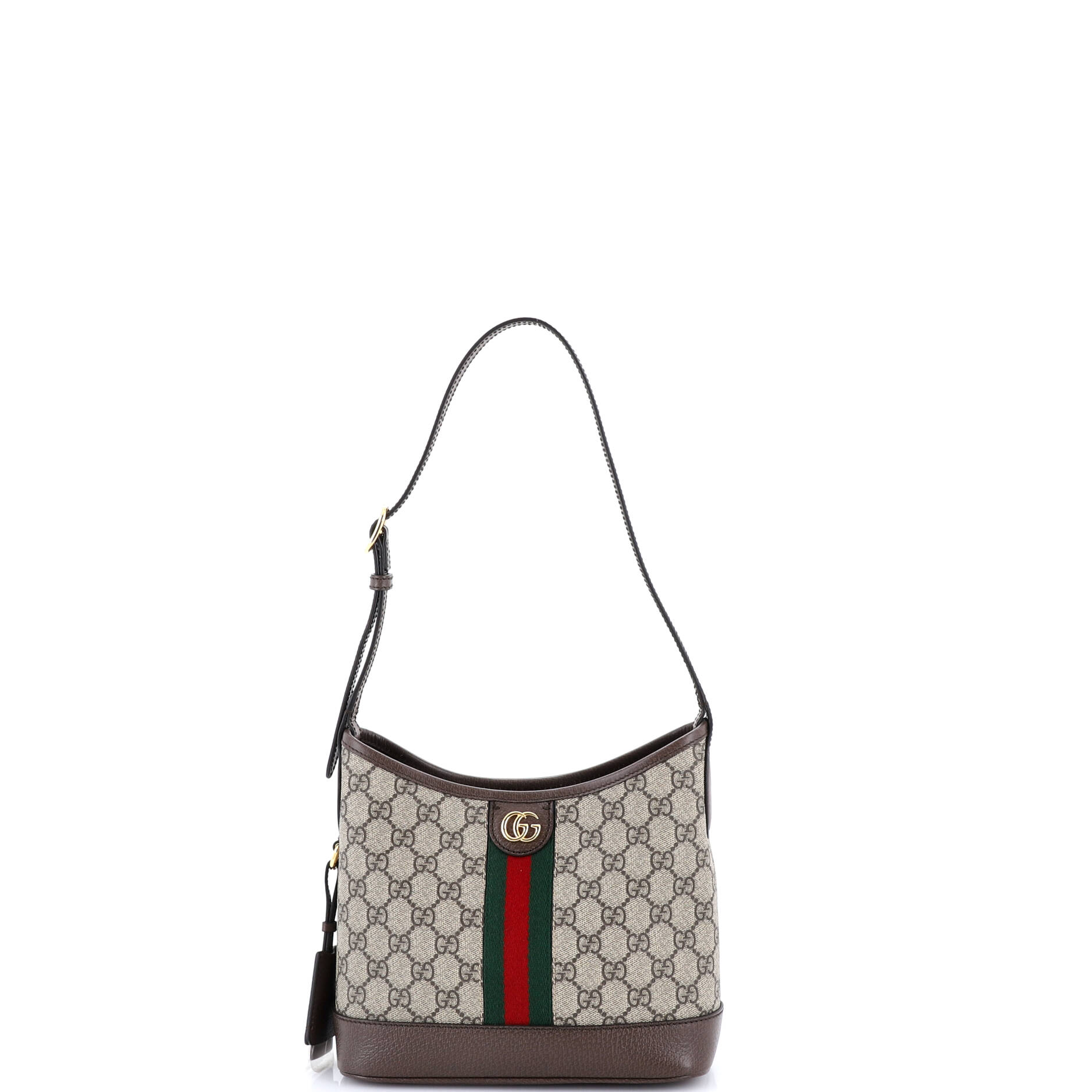 Ophidia Open Bucket Bag GG Coated Canvas with Leather Small