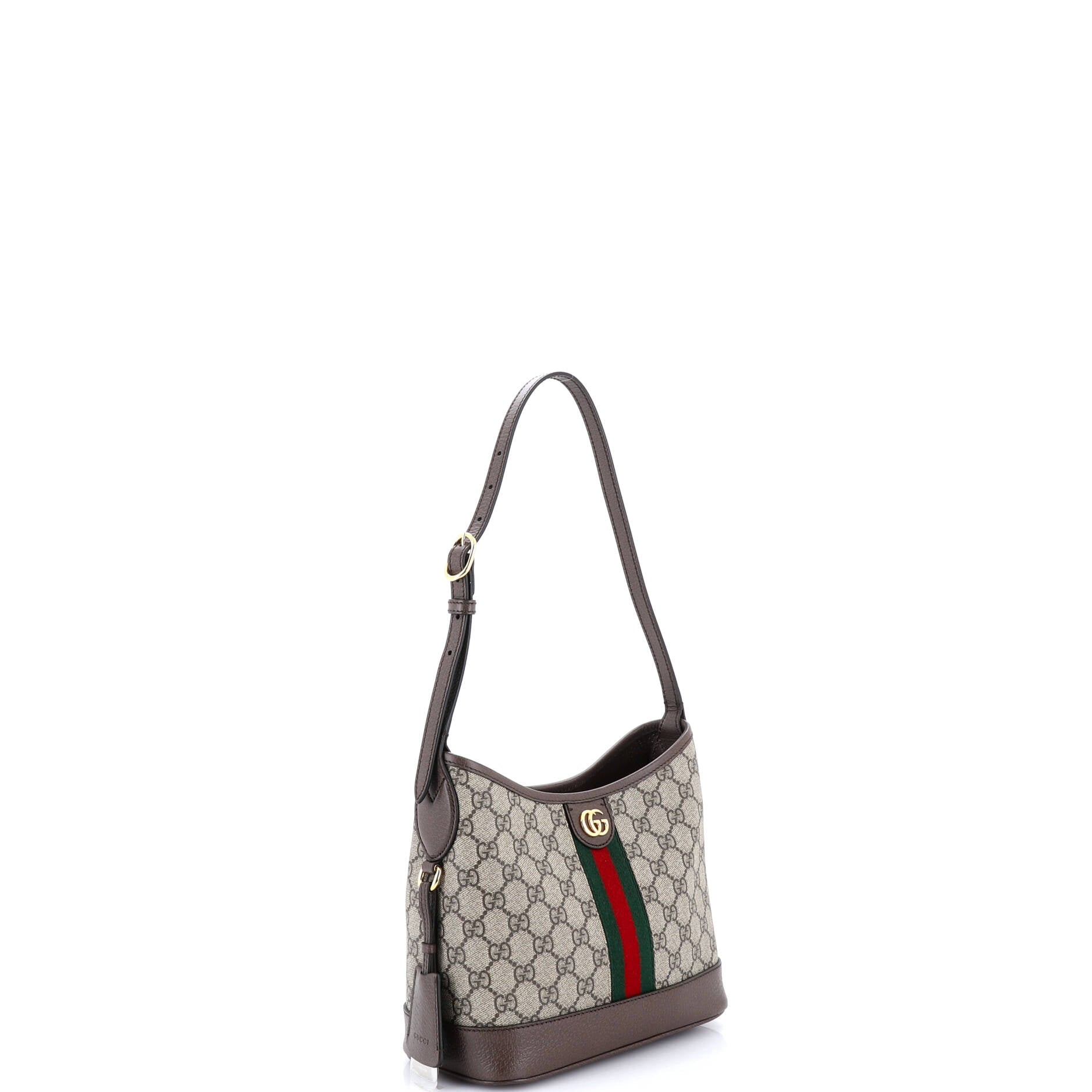 Ophidia Open Bucket Bag GG Coated Canvas with Leather Small