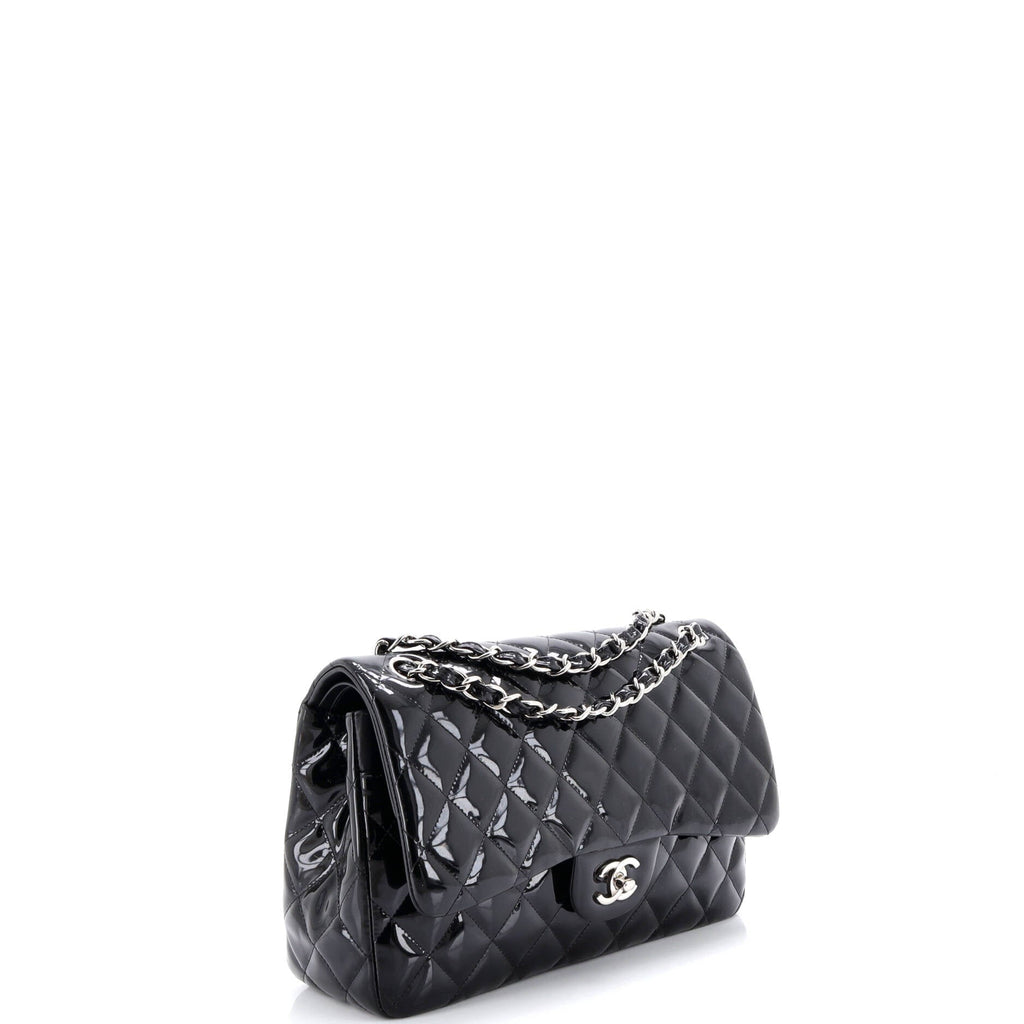 Classic Double Flap Bag Quilted Patent Jumbo