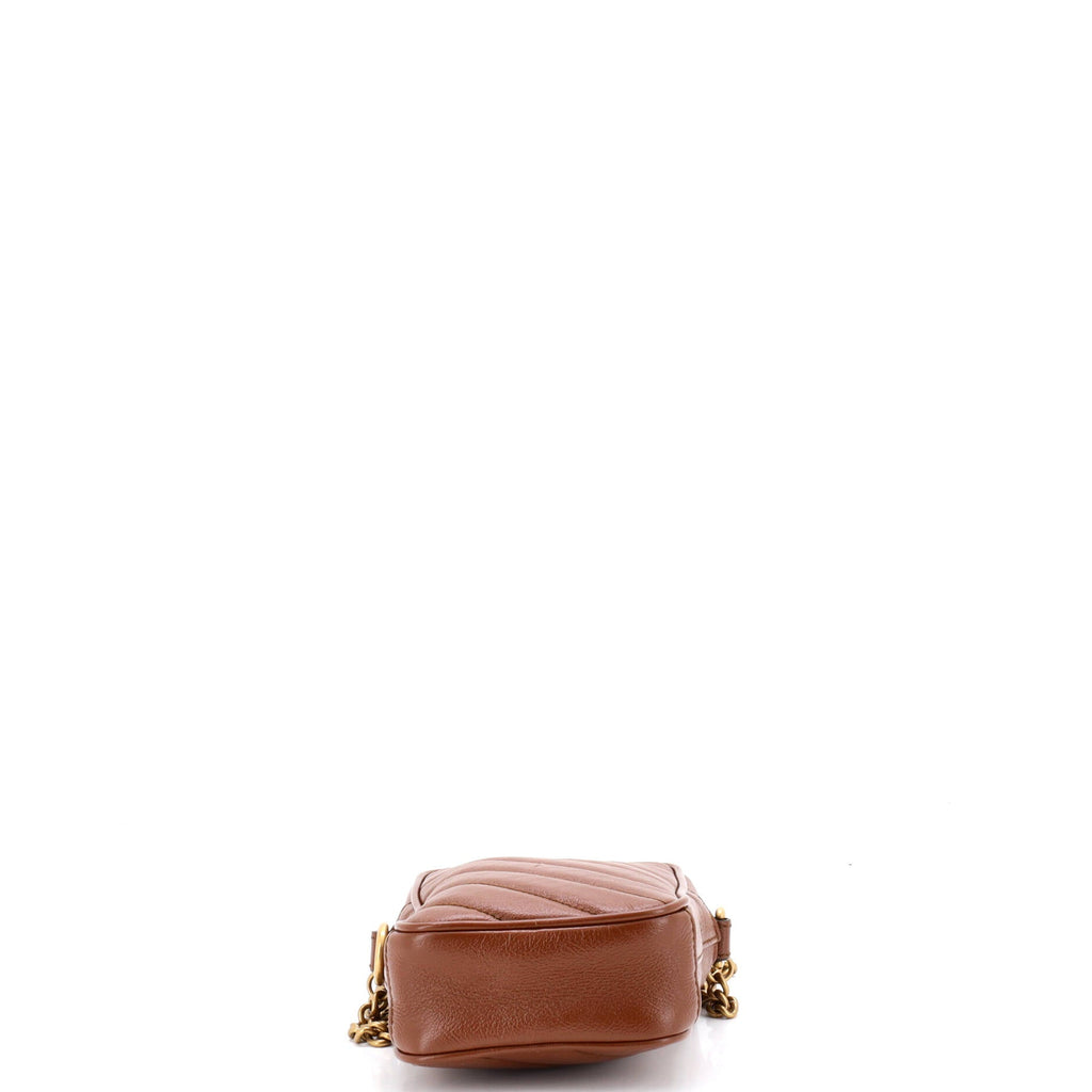 GG Marmont Vertical Phone Crossbody Bag Matelasse Leather Mini