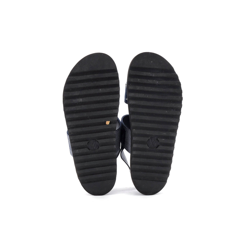 Women's Paseo Flat Comfort Sandals Monogram Denim