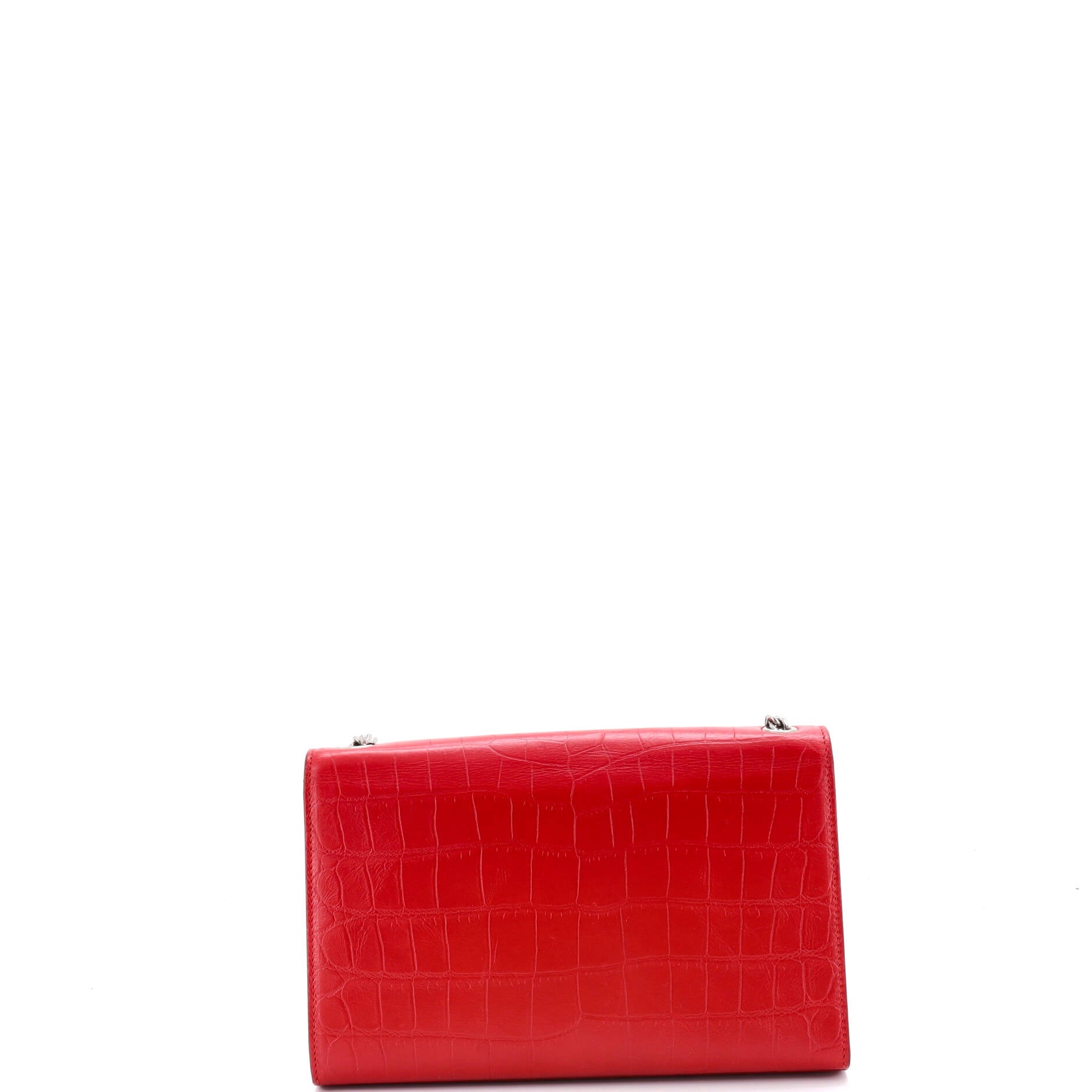 Classic Monogram Tassel Crossbody Bag Crocodile Embossed Leather Medium