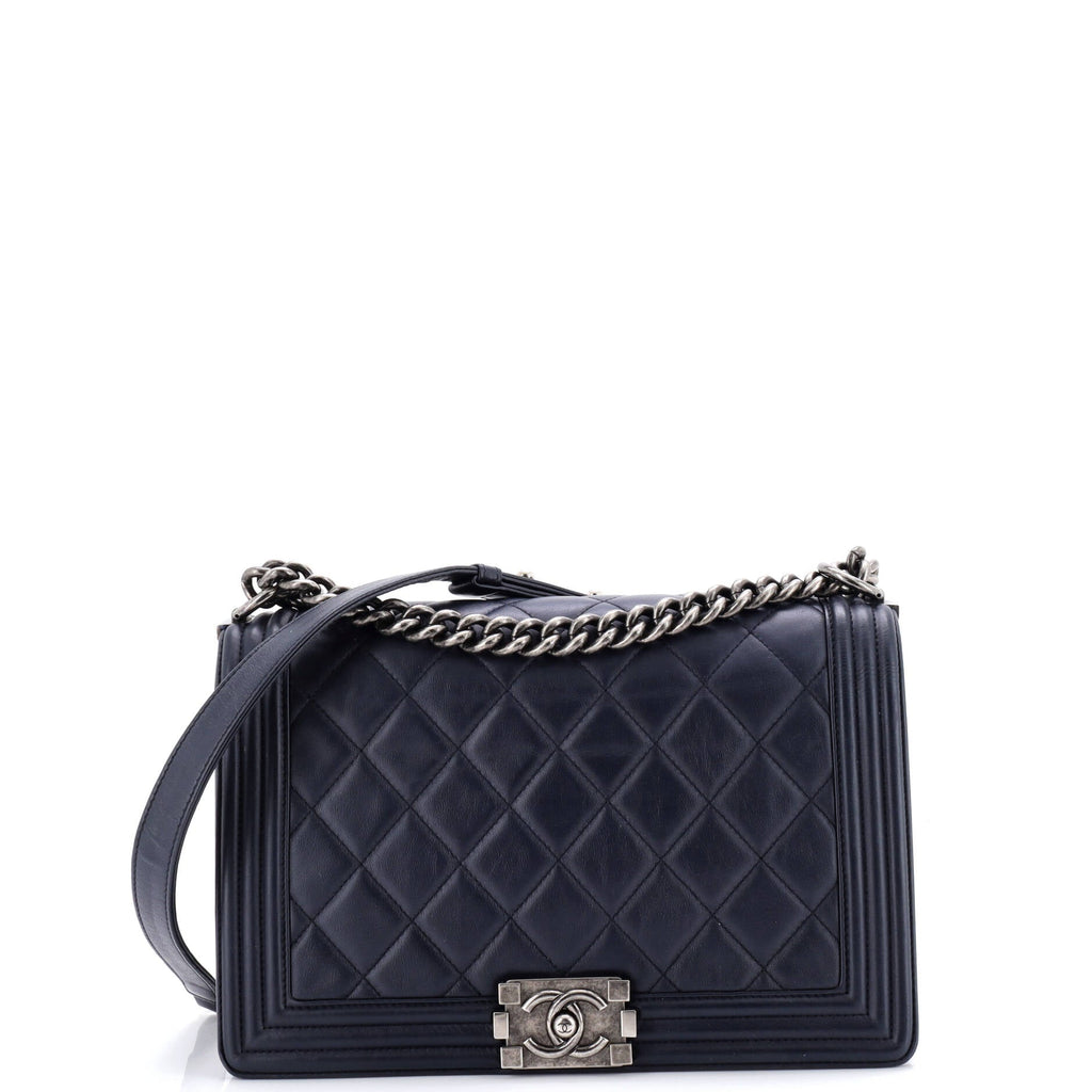 Boy Flap Bag Quilted Lambskin Old Medium