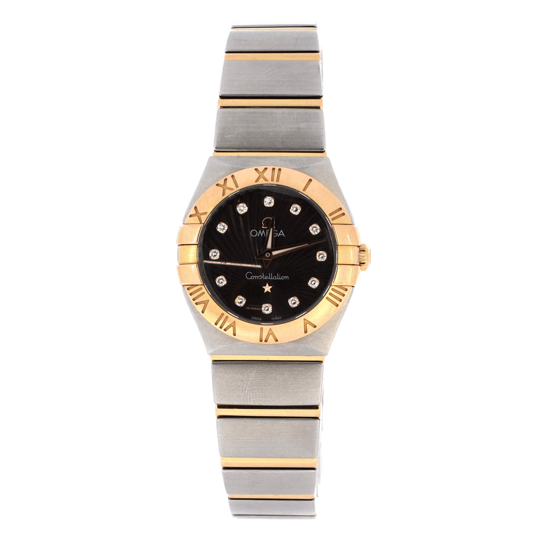 Constellation Quartz Watch Stainless Steel and Rose Gold with Diamond Markers 25