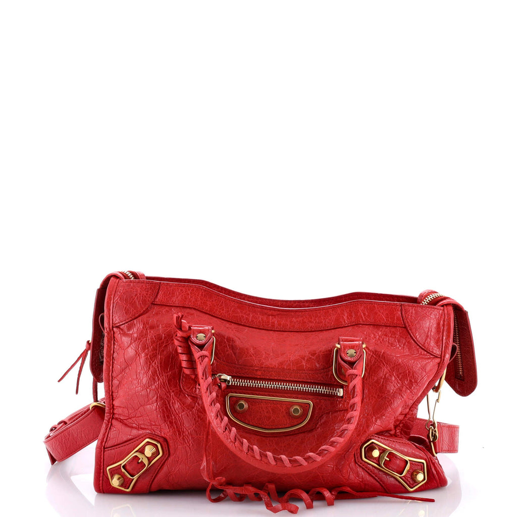 City Classic Metallic Edge Bag Leather Small